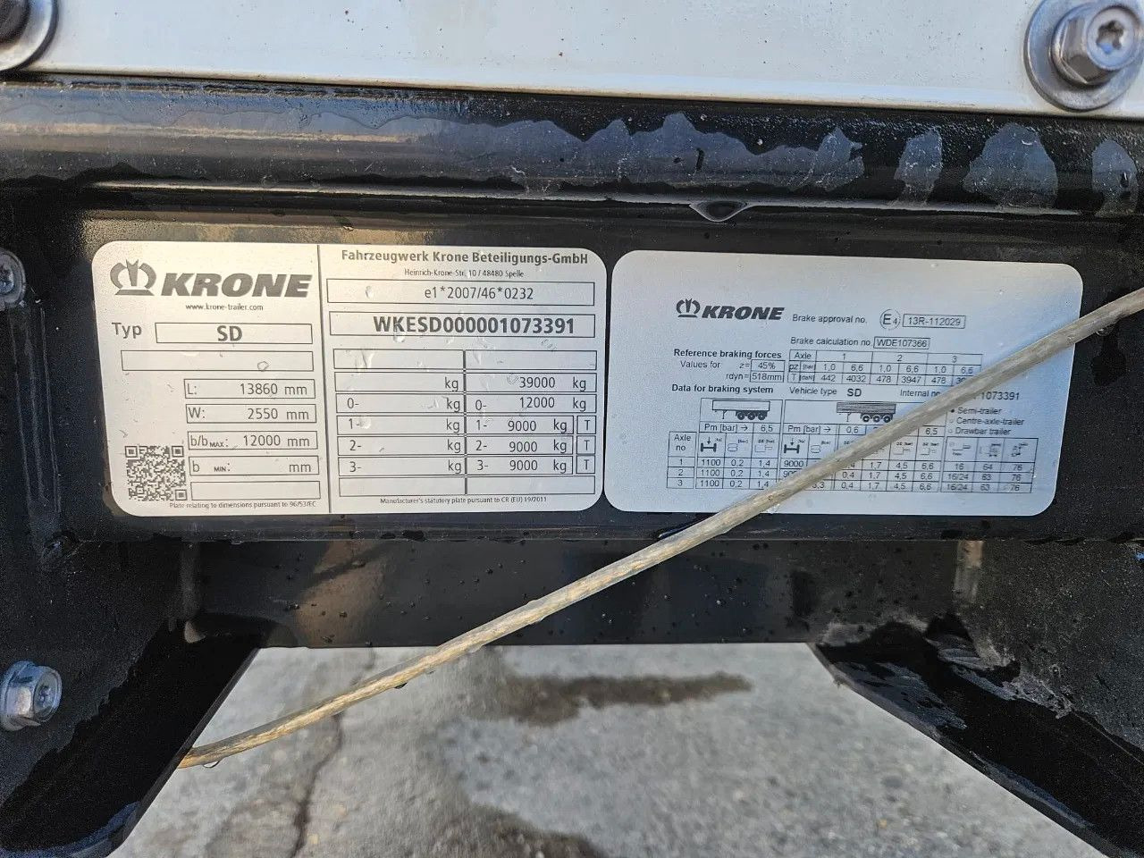 Semirremolque lona Krone SD XL Code, Lifting Axle A: foto 8