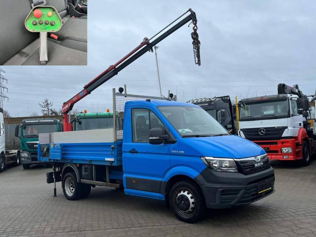 MAN TG-E 6.120 Pritsche Heckkran Funk - Furgoneta caja abierta: foto 1 MAN TG-E 6.120 Pritsche Heckkran Funk - Furgoneta caja abierta: foto 1