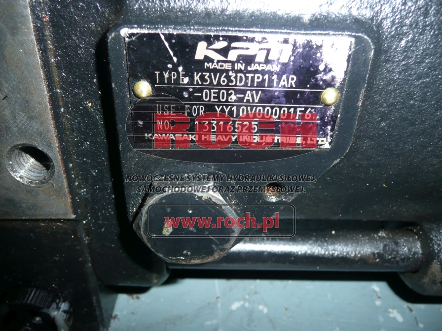 KAWASAKI K3V63 DTP11AR- 0E02- AV - Bomba hidráulica para Maquinaria de construcción: foto 2 KAWASAKI K3V63 DTP11AR- 0E02- AV - Bomba hidráulica para Maquinaria de construcción: foto 2