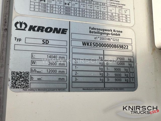 Semirremolque caja cerrada Krone Tiefkühlauflieger, Doppelstock, Carrier Vector: foto 6