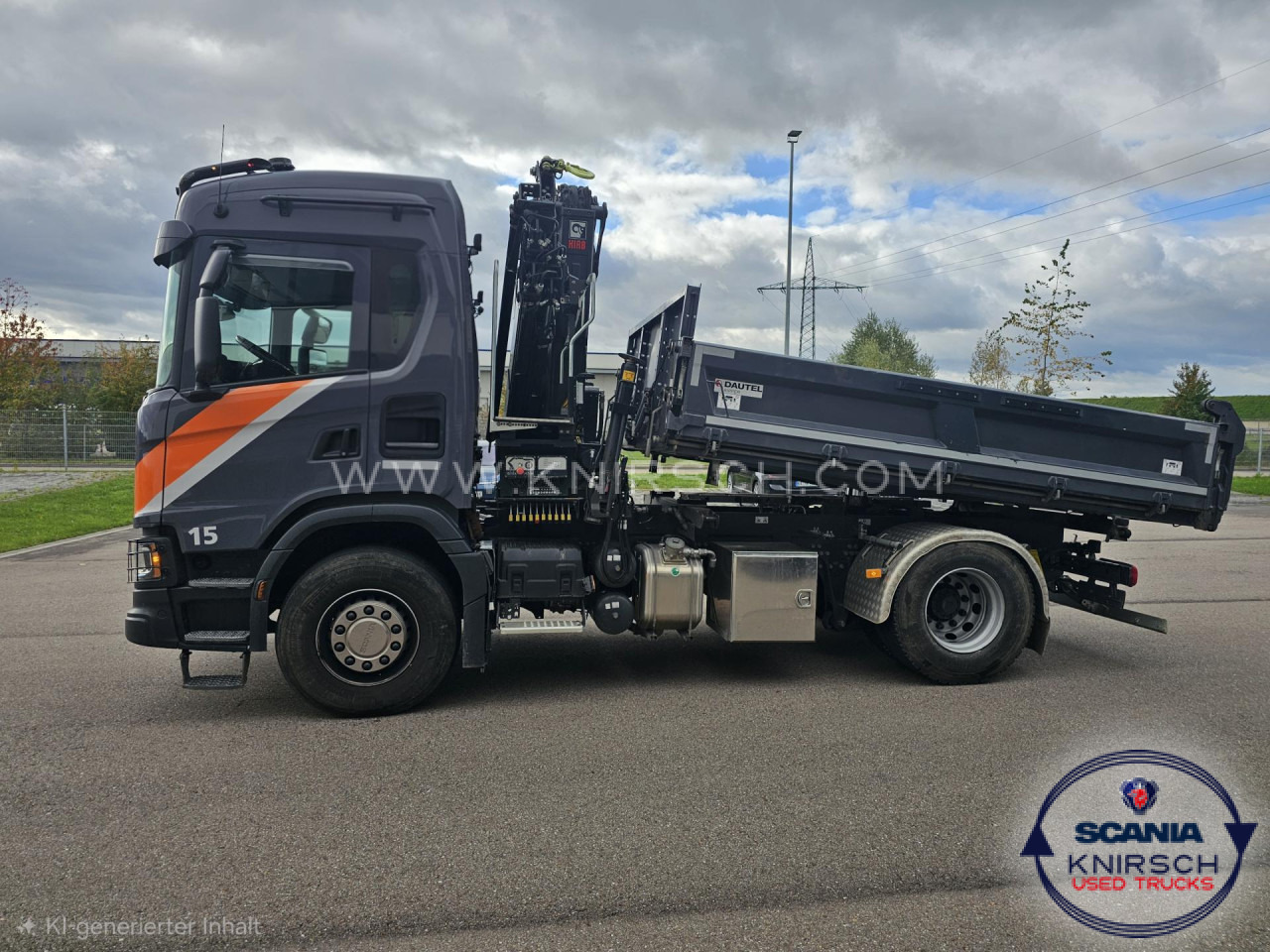 SCANIA G 320 B4x2NA 3-Seitenkipper Dautel mit Kran Hiab - Furgoneta basculante: foto 2 SCANIA G 320 B4x2NA 3-Seitenkipper Dautel mit Kran Hiab - Furgoneta basculante: foto 2