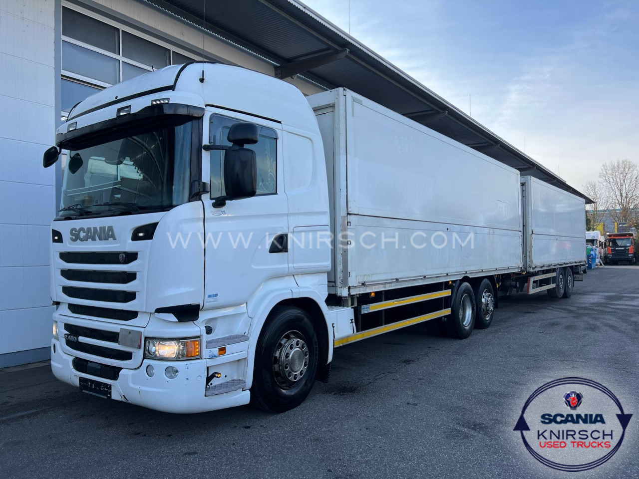 SCANIA R 450 LB6x2*4MNB Getränkeaufbau mit Anhänger - Camión chasis: foto 1 SCANIA R 450 LB6x2*4MNB Getränkeaufbau mit Anhänger - Camión chasis: foto 1