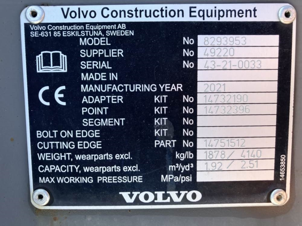 Volvo Tieflöffel mit Zähnen - Festanbau - Retroexcavadora: foto 5 Volvo Tieflöffel mit Zähnen - Festanbau - Retroexcavadora: foto 5