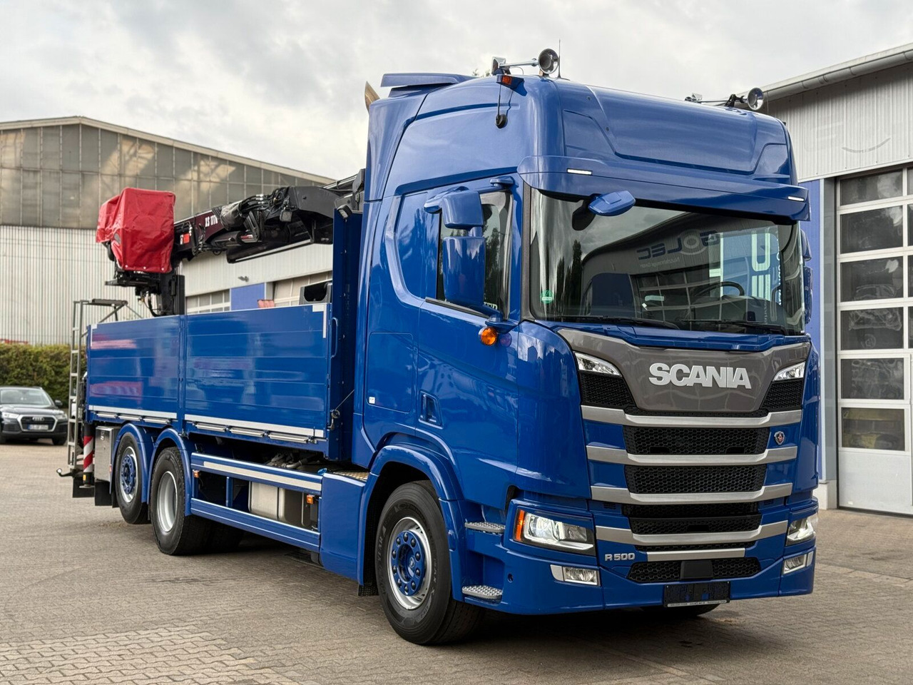 Scania R500 6x2 Pritsche mit Kran HIAB 177K PRO - Camión grúa: foto 1 Scania R500 6x2 Pritsche mit Kran HIAB 177K PRO - Camión grúa: foto 1