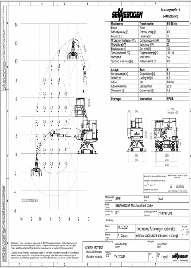 Leasing de Sennebogen 818-E Umschlagbagger - 83 Ton - mit Greifer Sennebogen 818-E Umschlagbagger - 83 Ton - mit Greifer: foto 7