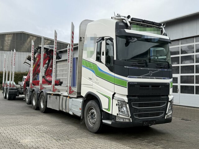 Volvo FH 510 8x4 Holztransporter Kran PENZ + Anhänger - Camión forestal, Camión grúa: foto 1 Volvo FH 510 8x4 Holztransporter Kran PENZ + Anhänger - Camión forestal, Camión grúa: foto 1