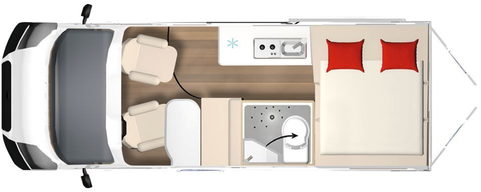 Bürstner B66 600 C Gästebett quer zur Sitzgruppe - Cámper: foto 2 Bürstner B66 600 C Gästebett quer zur Sitzgruppe - Cámper: foto 2