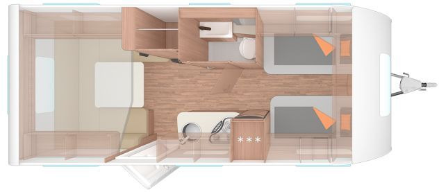 Weinsberg CaraOne 540 EUH Deckenschrank - Caravana: foto 2 Weinsberg CaraOne 540 EUH Deckenschrank - Caravana: foto 2
