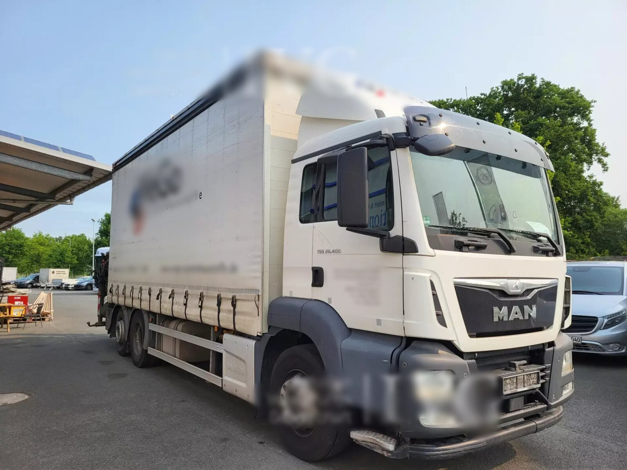MAN TGS 26.400 6x2-4 LL TGS 26.400 6x2-4 LL, Lenk-/Lift, Edscha, Heckkran Palfinger PK23002-C + Jib PJ060A, Funk - Camión lona, Camión grúa: foto 1 MAN TGS 26.400 6x2-4 LL TGS 26.400 6x2-4 LL, Lenk-/Lift, Edscha, Heckkran Palfinger PK23002-C + Jib PJ060A, Funk - Camión lona, Camión grúa: foto 1