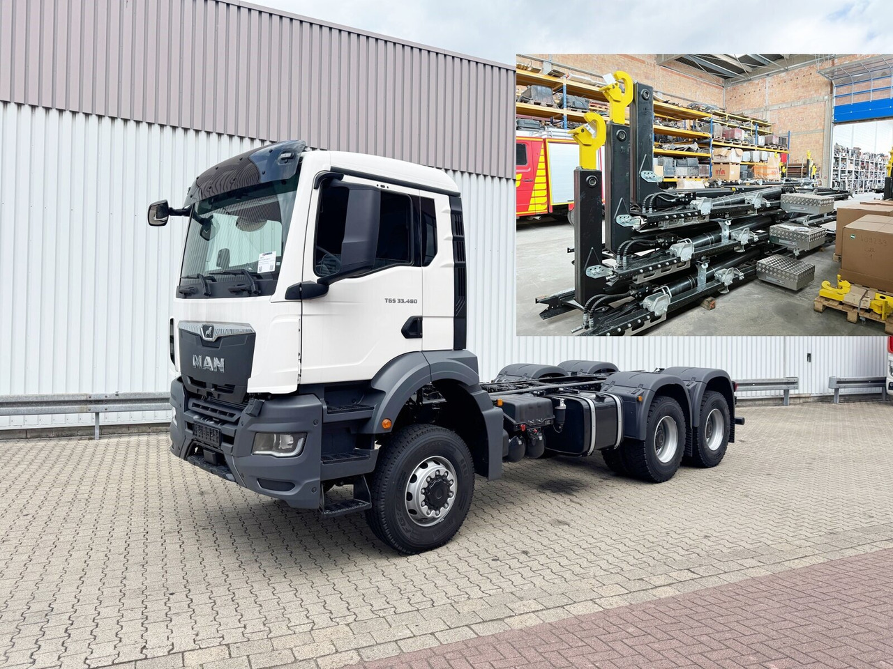 MAN TGS 33.480 6x6 BB CH TGS 33.480 6x6 BB CH, Hohe Bauart, Nebenantrieb - Camión multibasculante: foto 1 MAN TGS 33.480 6x6 BB CH TGS 33.480 6x6 BB CH, Hohe Bauart, Nebenantrieb - Camión multibasculante: foto 1