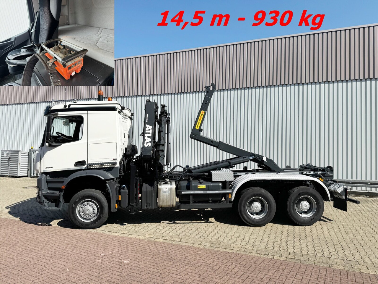 Mercedes-Benz Arocs 3351 AK 6x6 Arocs 3351 AK 6x6, Retarder, Navi, Grounder, Kran Atlas AK 190.2E, Funk - Camión multibasculante, Camión grúa: foto 1 Mercedes-Benz Arocs 3351 AK 6x6 Arocs 3351 AK 6x6, Retarder, Navi, Grounder, Kran Atlas AK 190.2E, Funk - Camión multibasculante, Camión grúa: foto 1