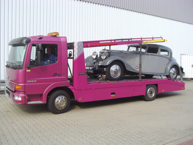 Mercedes-Benz Atego 817L 4x2 Atego 817L 4x2, Autotransporter, 2x VORHANDEN! - Camión portavehículos: foto 1 Mercedes-Benz Atego 817L 4x2 Atego 817L 4x2, Autotransporter, 2x VORHANDEN! - Camión portavehículos: foto 1