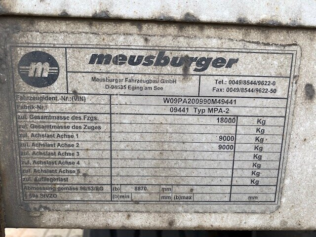 Meusburger MPA-2 MPA-2, Stapleraufnahme - Remolque plataforma/ Caja abierta: foto 4 Meusburger MPA-2 MPA-2, Stapleraufnahme - Remolque plataforma/ Caja abierta: foto 4