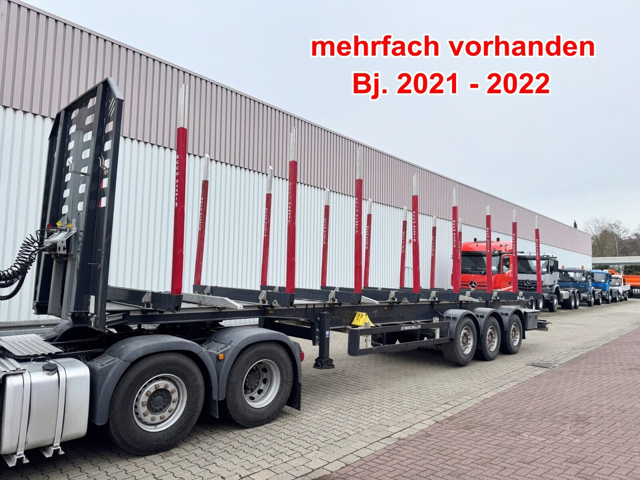 Schwarzmüller 3-Achs Holzauflieger 3-Achs Holzauflieger, Liftachse, MEHRFACH VORHANDEN! - Semirremolque maderero: foto 1 Schwarzmüller 3-Achs Holzauflieger 3-Achs Holzauflieger, Liftachse, MEHRFACH VORHANDEN! - Semirremolque maderero: foto 1