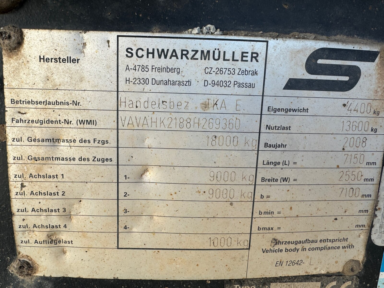 Schwarzmüller TKA 18 TKA 18, Alu-Bordwände, ca. 11m³ - Remolque volquete: foto 2 Schwarzmüller TKA 18 TKA 18, Alu-Bordwände, ca. 11m³ - Remolque volquete: foto 2