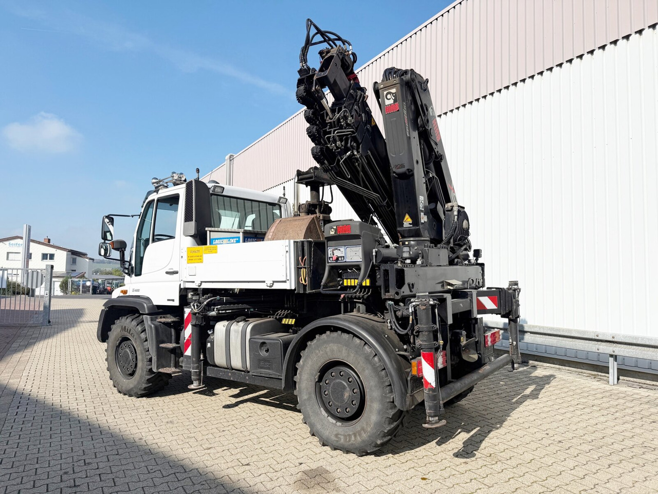 Unimog U400 4x4 U400 4x4, Frontzapfwelle, Heckkran Hiab XS 144-E4 HiDuo, Seilwinde, Funk - Autogrúa: foto 2 Unimog U400 4x4 U400 4x4, Frontzapfwelle, Heckkran Hiab XS 144-E4 HiDuo, Seilwinde, Funk - Autogrúa: foto 2