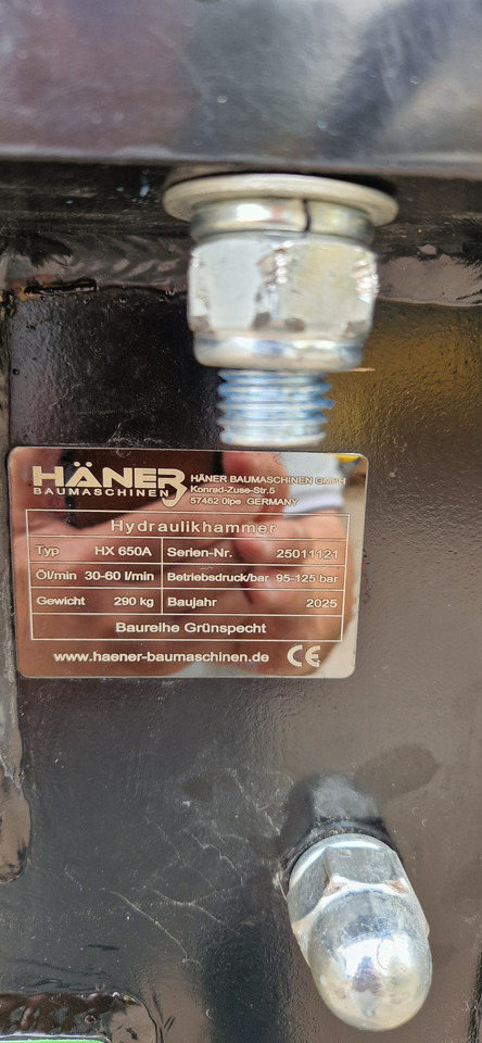 Häner HX650A - Martillo hidráulico para Excavadora: foto 3 Häner HX650A - Martillo hidráulico para Excavadora: foto 3