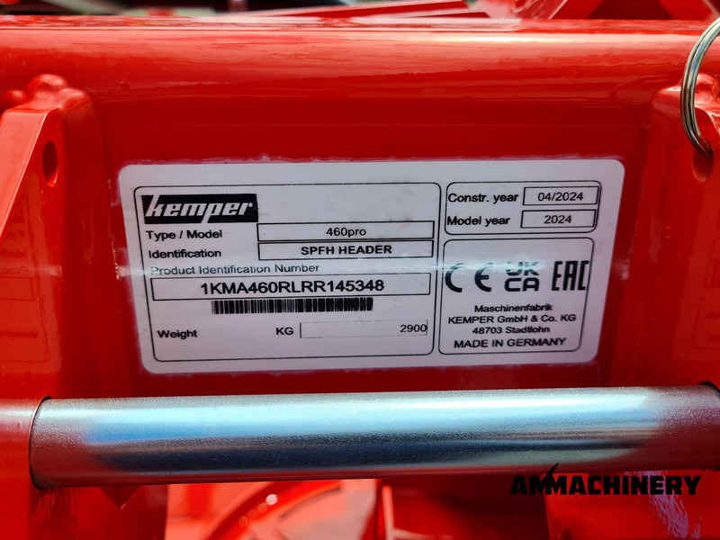 Cabezal de maíz para transporte de alimentos Kemper 460 PRO fits CL Inspected: foto 12