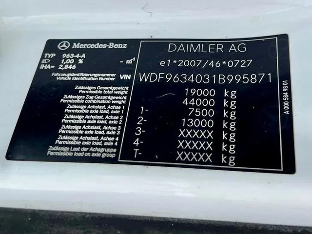 Cabeza tractora Mercedes-Benz Actros 1845 WDF9634031B995871, PTO, HYDRAULIC: foto 6