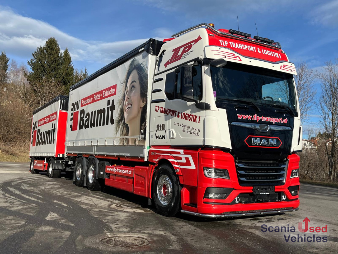 MAN TGX 26.510 6x2-4 LL Pritsche + Anhänger - Camión lona: foto 1 MAN TGX 26.510 6x2-4 LL Pritsche + Anhänger - Camión lona: foto 1