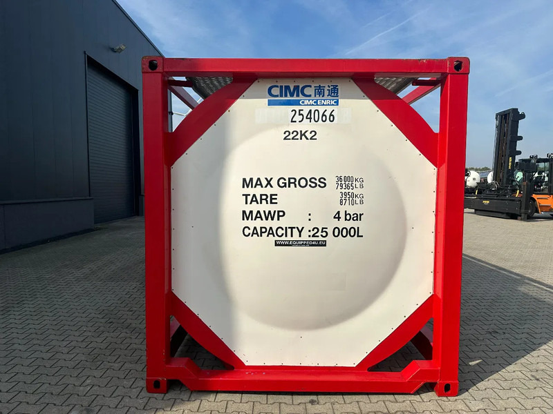 CIMC 20FT ISO, 25.060L / 1-COMP / 3 BAFFELS / T12 / 22K2 / 4 manholes / ADR valid until 12/2026 - Tanque de almacenamiento: foto 5 CIMC 20FT ISO, 25.060L / 1-COMP / 3 BAFFELS / T12 / 22K2 / 4 manholes / ADR valid until 12/2026 - Tanque de almacenamiento: foto 5