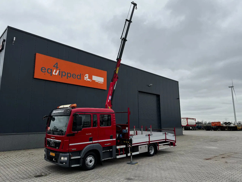 MAN TGL 8.180 Dubbele Cabine (DOKA), HMF535 K3 kraan met slechts 283 uur en 211.164km, EURO-6, oprij-platen, NL-truck, APK: 11/2025 - Camión portavehículos, Camión grúa: foto 4 MAN TGL 8.180 Dubbele Cabine (DOKA), HMF535 K3 kraan met slechts 283 uur en 211.164km, EURO-6, oprij-platen, NL-truck, APK: 11/2025 - Camión portavehículos, Camión grúa: foto 4