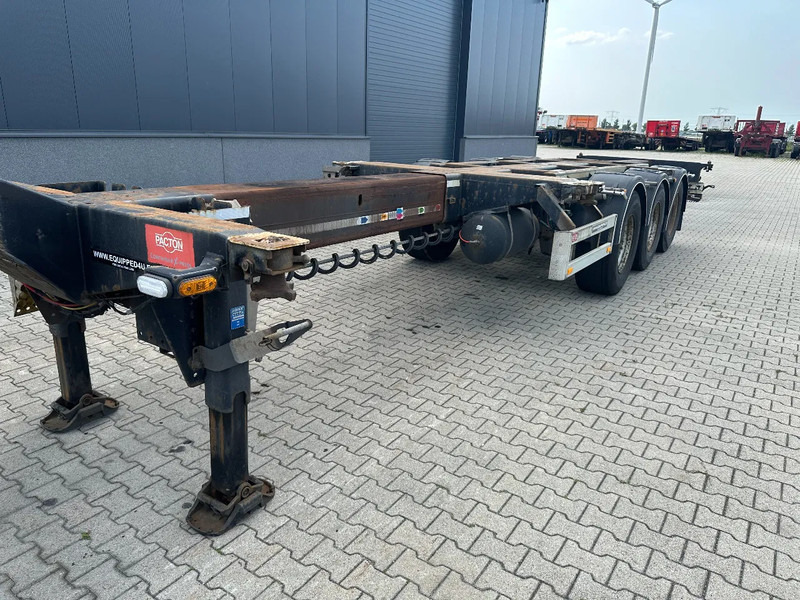 Semirremolque portacontenedore/ Intercambiable Pacton FLEX XL 45FT HC multi (3x extendable), liftaxle, SAF + DRUM, NL-chassis, APK: 12/2025: foto 19