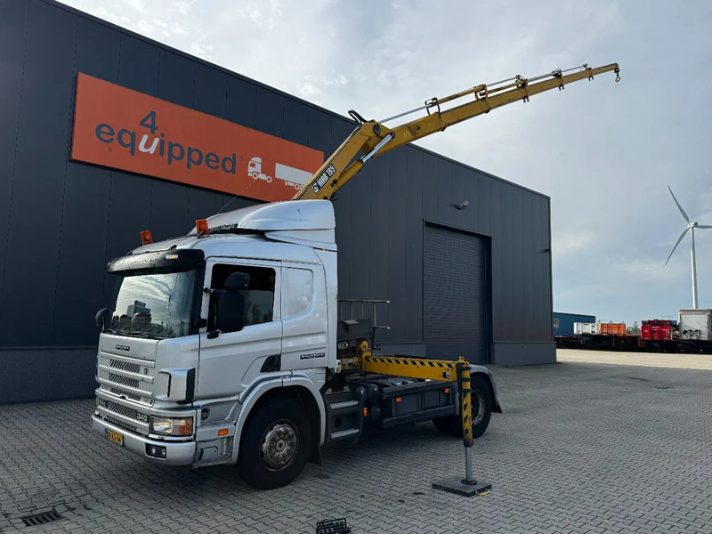 Scania P114-340 + HIAB 19-5 crane + remote / Euro-3 / 3 pedals / NL-truck / APK: 12-2025 - Camión grúa: foto 2 Scania P114-340 + HIAB 19-5 crane + remote / Euro-3 / 3 pedals / NL-truck / APK: 12-2025 - Camión grúa: foto 2