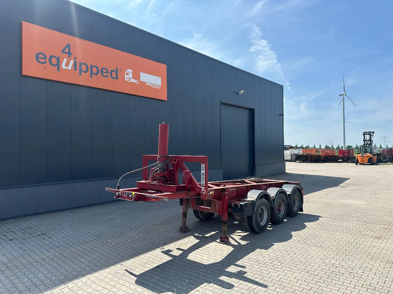 Van Hool 3 AXLE 20FT TIPPING-CHASSIS, BPW + disc, liftaxle, steering axle, BROKEN HYVA-CYLINDER - Semirremolque portacontenedore/ Intercambiable: foto 1 Van Hool 3 AXLE 20FT TIPPING-CHASSIS, BPW + disc, liftaxle, steering axle, BROKEN HYVA-CYLINDER - Semirremolque portacontenedore/ Intercambiable: foto 1