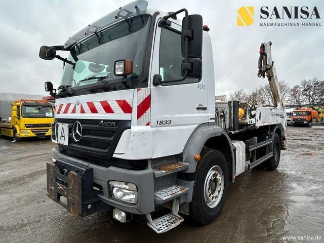 Mercedes-Benz Axor 1833 K/Blatt-Blatt/Tele. /Anbauplatte - Camión portacontenedor de cadenas: foto 1 Mercedes-Benz Axor 1833 K/Blatt-Blatt/Tele. /Anbauplatte - Camión portacontenedor de cadenas: foto 1