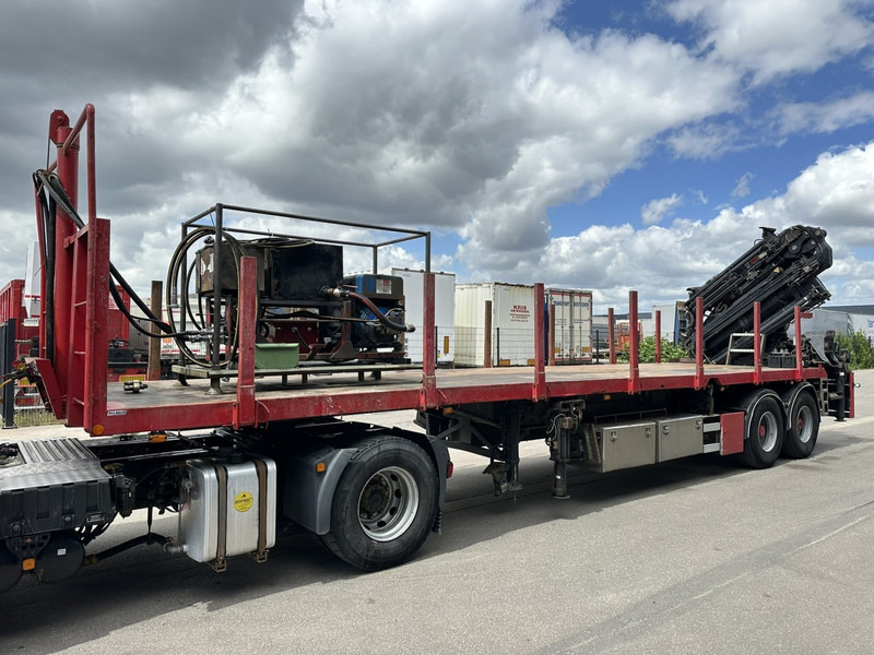 Semirremolque plataforma/ Caja abierta Kwb 2-AXLES PLATFORM + CRANE + HIAB 377 E-4 HIPRO + JIB 100X-3 + RADIO + ROTATOR - SAF axles - AIR SUSPENISION - BELGIAN REG.: foto 12