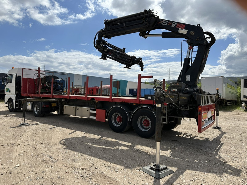 Semirremolque plataforma/ Caja abierta Kwb 2-AXLES PLATFORM + CRANE + HIAB 377 E-4 HIPRO + JIB 100X-3 + RADIO + ROTATOR - SAF axles - AIR SUSPENISION - BELGIAN REG.: foto 6