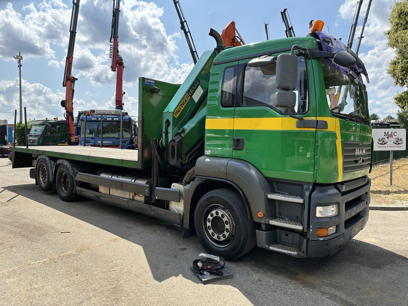MAN TGA 26.360 6X2 BL + CRANE PALFINGER PK 18500 (4x) - LIFT + STEERING AXLE - PLATFORM 7m75 - MANUAL GEARBOX - Camión grúa: foto 2 MAN TGA 26.360 6X2 BL + CRANE PALFINGER PK 18500 (4x) - LIFT + STEERING AXLE - PLATFORM 7m75 - MANUAL GEARBOX - Camión grúa: foto 2