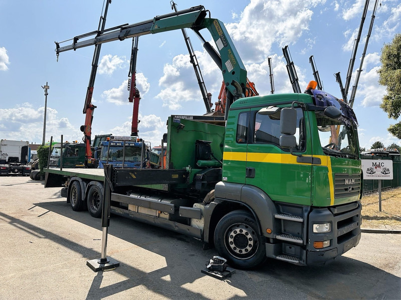 MAN TGA 26.360 6X2 BL + CRANE PALFINGER PK 18500 (4x) - LIFT + STEERING AXLE - PLATFORM 7m75 - MANUAL GEARBOX - Camión grúa: foto 1 MAN TGA 26.360 6X2 BL + CRANE PALFINGER PK 18500 (4x) - LIFT + STEERING AXLE - PLATFORM 7m75 - MANUAL GEARBOX - Camión grúa: foto 1