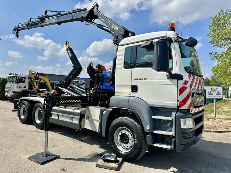 MAN TGS 33.440 6x4 BB HOOKLIFT + CRANE HIAB 166 E-3 HIDUO - RADIO - ROTATOR - EURO 5 - BE TRUCK - Camión multibasculante, Camión grúa: foto 1 MAN TGS 33.440 6x4 BB HOOKLIFT + CRANE HIAB 166 E-3 HIDUO - RADIO - ROTATOR - EURO 5 - BE TRUCK - Camión multibasculante, Camión grúa: foto 1