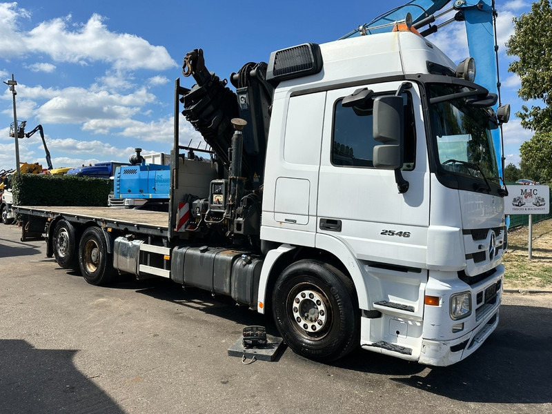 Mercedes-Benz ACTROS 2546 6x2 PRITSCHE + KRAN HIAB 422 EP-6 HIPRO - *415.000km* - PLATFORM 6m50 - LIFT AXLE - MP 3 - EURO 5 - BELGIAN PAPERS - Camión caja abierta, Camión grúa: foto 1 Mercedes-Benz ACTROS 2546 6x2 PRITSCHE + KRAN HIAB 422 EP-6 HIPRO - *415.000km* - PLATFORM 6m50 - LIFT AXLE - MP 3 - EURO 5 - BELGIAN PAPERS - Camión caja abierta, Camión grúa: foto 1
