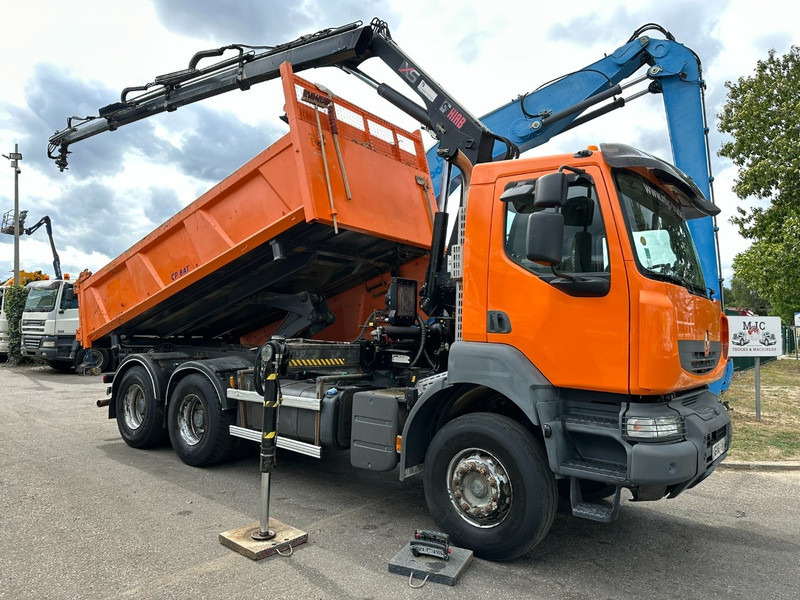 Renault KERAX 380 DXI 6x4 TIPPER + CRANE HIAB 144 B-3 - RADIO - *246.000km* - RETARDER - BORDMATIC - EURO 5 - Camión volquete, Camión grúa: foto 1 Renault KERAX 380 DXI 6x4 TIPPER + CRANE HIAB 144 B-3 - RADIO - *246.000km* - RETARDER - BORDMATIC - EURO 5 - Camión volquete, Camión grúa: foto 1