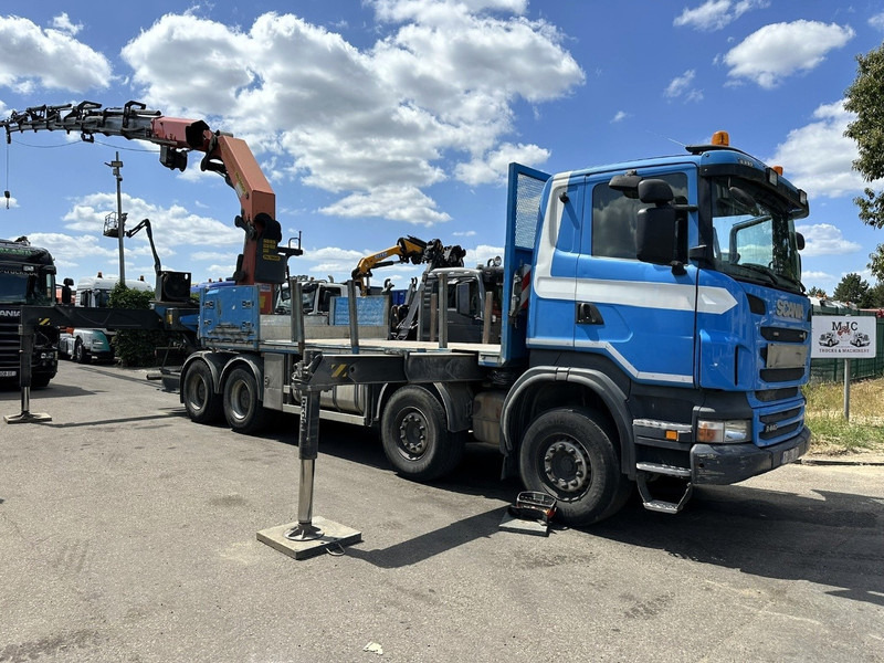 Scania G440 8x4 + (25m!) CRANE PALFINGER PK78002 SH G 8x + WINCH - PLATFORM 6m25 - MANUAL - HUB REDUCTION - STEEL SPRING - EURO 5 - BE TRUCK - Camión grúa: foto 1 Scania G440 8x4 + (25m!) CRANE PALFINGER PK78002 SH G 8x + WINCH - PLATFORM 6m25 - MANUAL - HUB REDUCTION - STEEL SPRING - EURO 5 - BE TRUCK - Camión grúa: foto 1