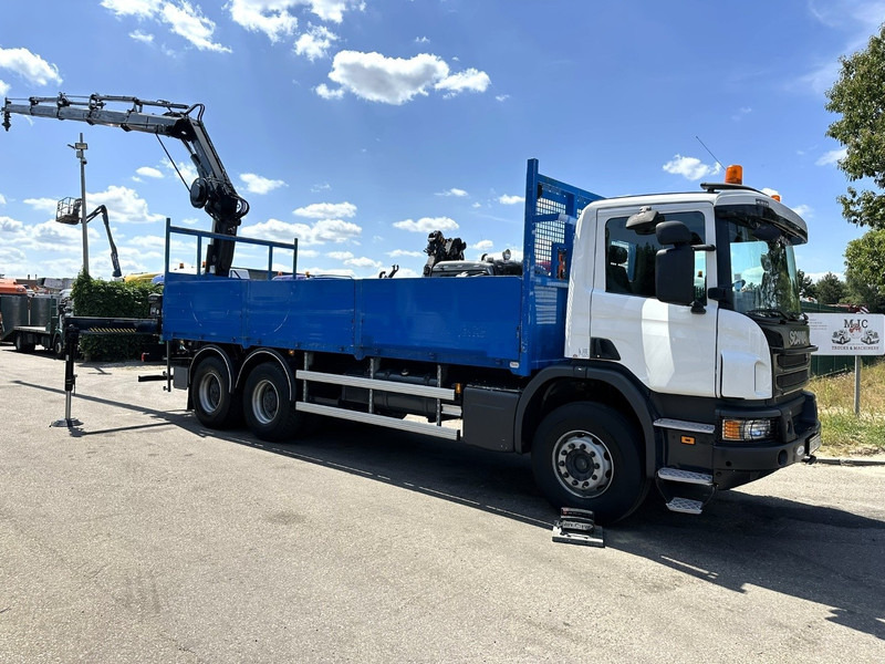 Scania P410 6x4 PRITSCHE + KRAN HIAB 166 ES-4 - RETARDER - ROTATOR - PLATFORM 6m80 - BIG AXLES HUB REDUCTION - STEEL SPRING - Camión caja abierta, Camión grúa: foto 3 Scania P410 6x4 PRITSCHE + KRAN HIAB 166 ES-4 - RETARDER - ROTATOR - PLATFORM 6m80 - BIG AXLES HUB REDUCTION - STEEL SPRING - Camión caja abierta, Camión grúa: foto 3