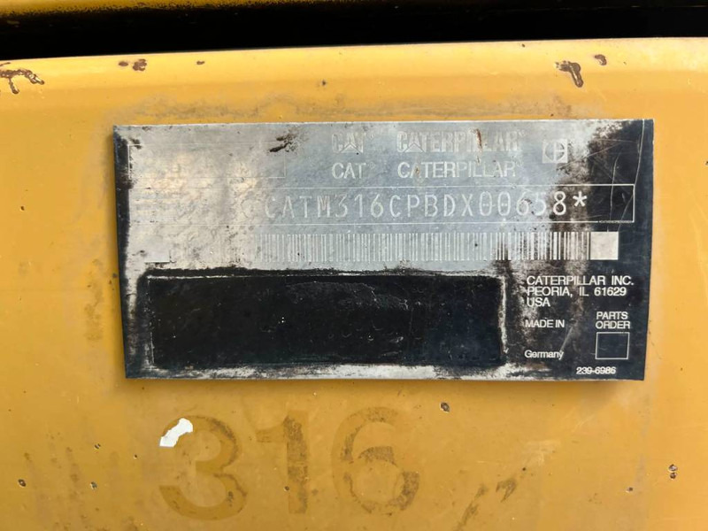 Excavadora de ruedas Cat M316C: foto 7