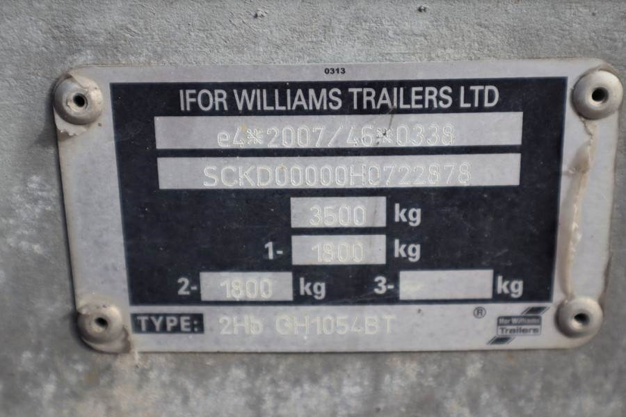 Ifor Williams WILLIAM 2HB 2 Axel Trailer, 2.856 kg Capacity, Inc - Remolque de coche: foto 5 Ifor Williams WILLIAM 2HB 2 Axel Trailer, 2.856 kg Capacity, Inc - Remolque de coche: foto 5