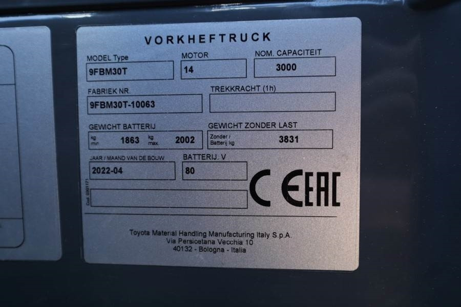 Carretilla elevadora diésel Toyota 9FBM30T Valid inspection, *Guarantee! Electric, 47: foto 6