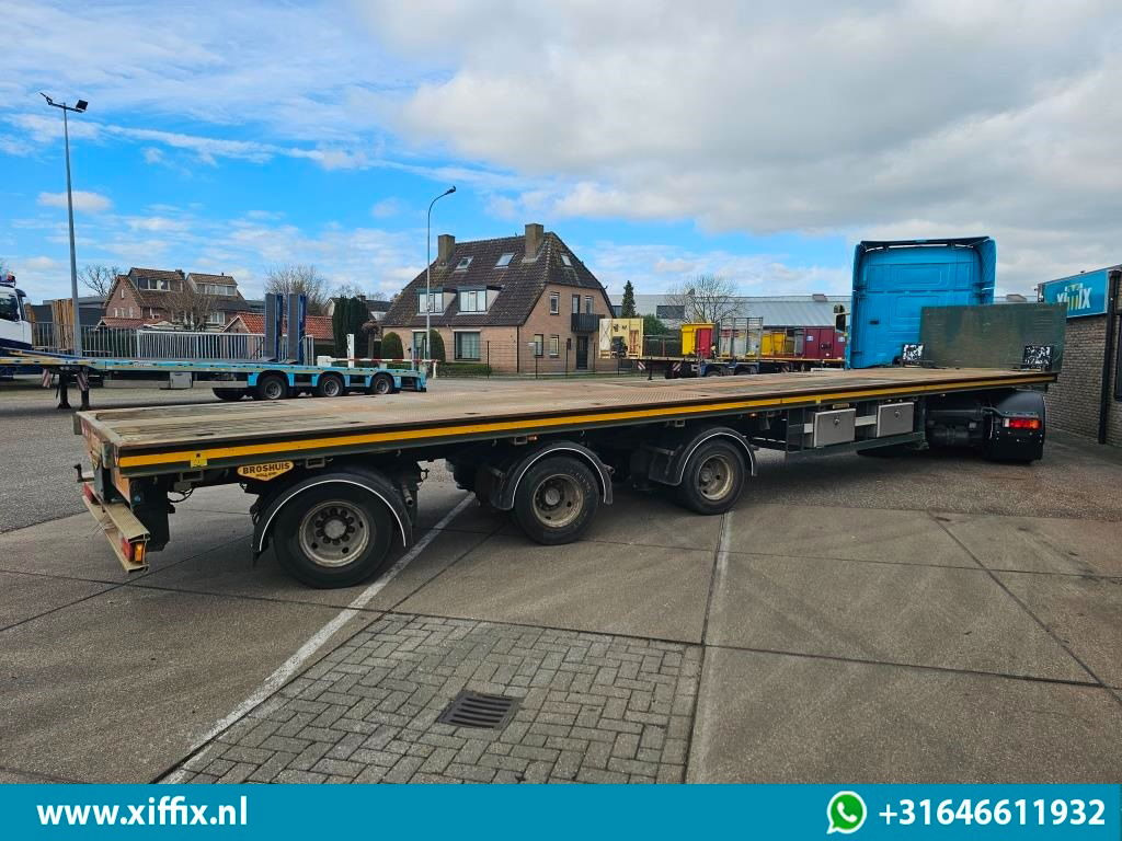 Broshuis 3-ass. Vlakke uitschuifbare Mega oplegger / 3x gestuurd - Semirremolque plataforma/ Caja abierta: foto 4 Broshuis 3-ass. Vlakke uitschuifbare Mega oplegger / 3x gestuurd - Semirremolque plataforma/ Caja abierta: foto 4