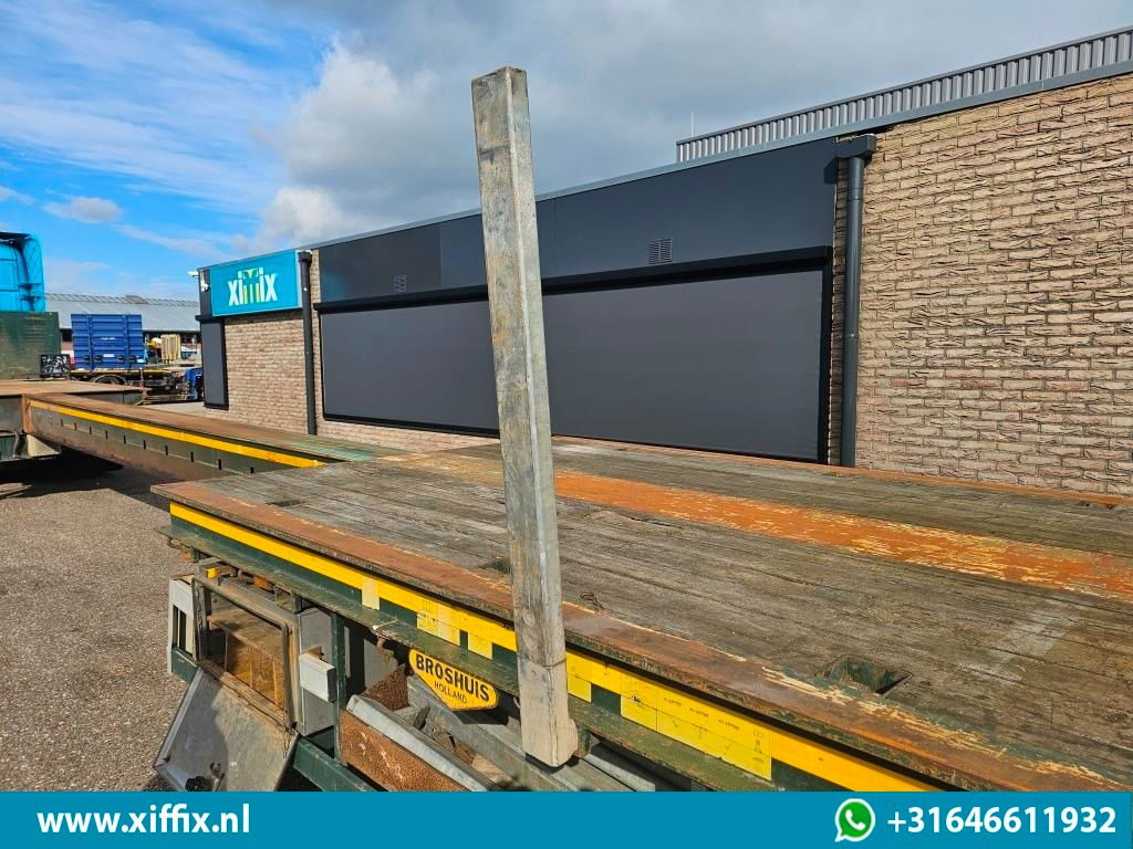 Semirremolque plataforma/ Caja abierta Broshuis 3-ass. Vlakke uitschuifbare Mega oplegger / 3x gestuurd: foto 10