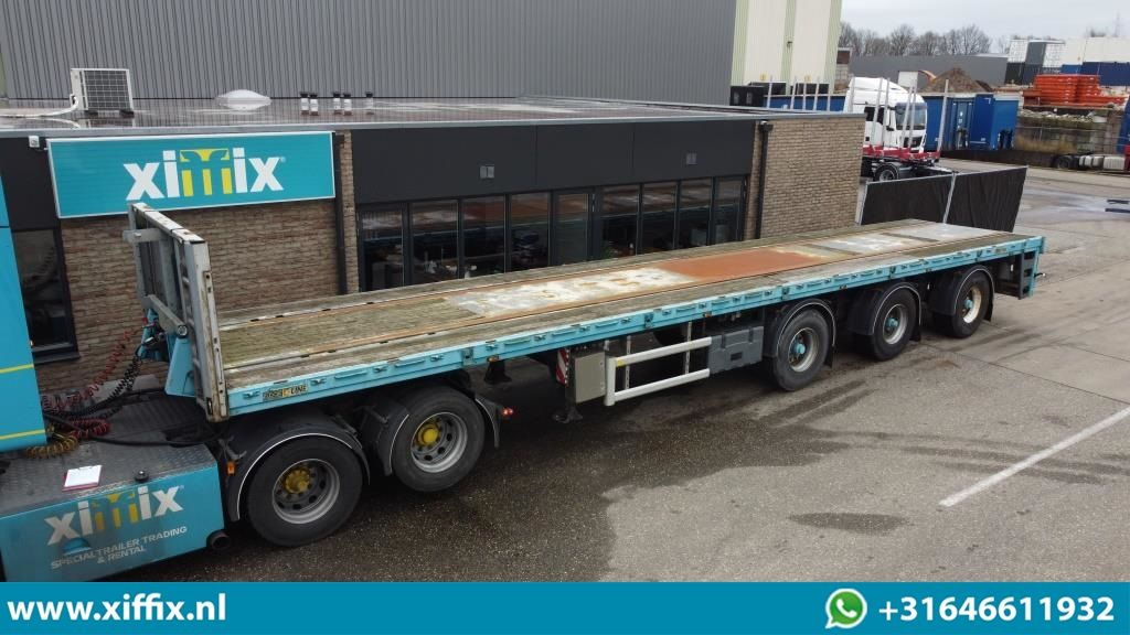 Floor 3-ass. Oplegger met kraanspoor / 2x gestuurd - Semirremolque plataforma/ Caja abierta: foto 1 Floor 3-ass. Oplegger met kraanspoor / 2x gestuurd - Semirremolque plataforma/ Caja abierta: foto 1
