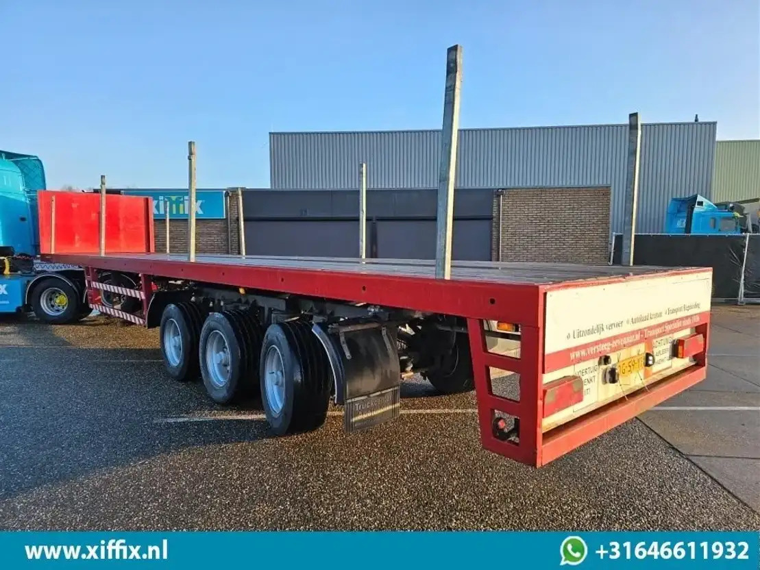 Lintrailers 3-ass. Vlakke uitschuifbare oplegger / Naloop gestuurd - Semirremolque plataforma/ Caja abierta: foto 3 Lintrailers 3-ass. Vlakke uitschuifbare oplegger / Naloop gestuurd - Semirremolque plataforma/ Caja abierta: foto 3