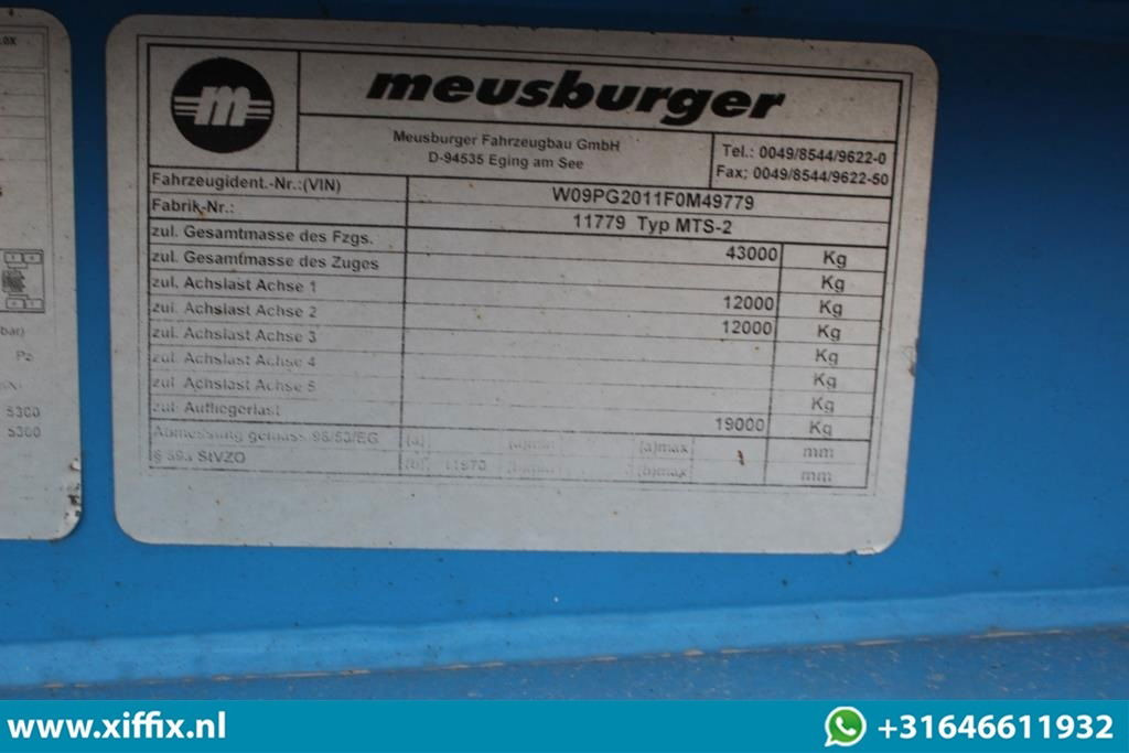 Semirremolque góndola rebajadas Meusburger 2-ass. Dieplader / Halb assen / 2x gestuurd: foto 11