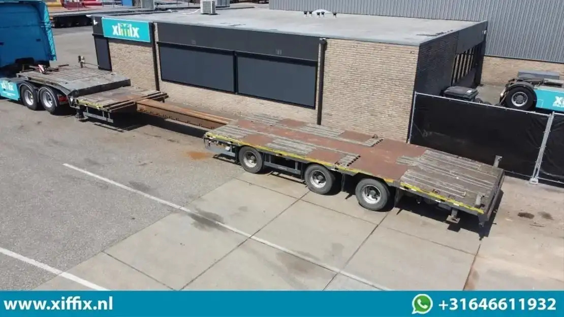 Meusburger 3-ass. Uitschuifbare semi dieplader / Naloop gestuurd / 13821 - Semirremolque góndola rebajadas: foto 1 Meusburger 3-ass. Uitschuifbare semi dieplader / Naloop gestuurd / 13821 - Semirremolque góndola rebajadas: foto 1