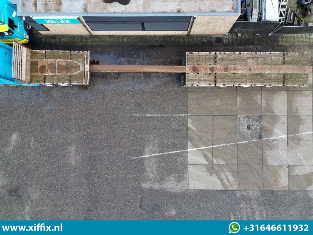 Meusburger 3-ass. Vlakke uitschuifbare oplegger / 3x gestuurd - Semirremolque plataforma/ Caja abierta: foto 3 Meusburger 3-ass. Vlakke uitschuifbare oplegger / 3x gestuurd - Semirremolque plataforma/ Caja abierta: foto 3