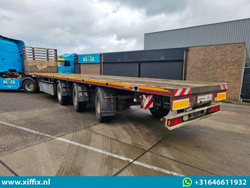 Meusburger 3-ass. Vlakke uitschuifbare oplegger / 3x gestuurd - Semirremolque plataforma/ Caja abierta: foto 4 Meusburger 3-ass. Vlakke uitschuifbare oplegger / 3x gestuurd - Semirremolque plataforma/ Caja abierta: foto 4